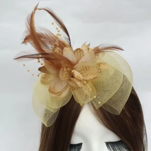 Feather / Net Fascinators Kentucky Derby Hat / Flowers with 1 Piece Wedding / Party / Evening / Horse Race Headpiece