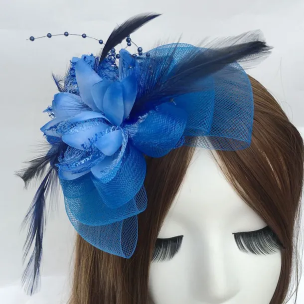 Feather / Net Fascinators Kentucky Derby Hat / Flowers with 1 Piece Wedding / Party / Evening / Horse Race Headpiece