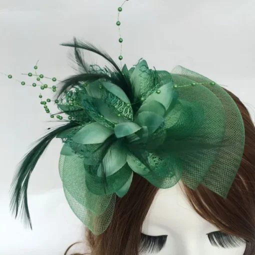 Feather / Net Fascinators Kentucky Derby Hat / Flowers with 1 Piece Wedding / Party / Evening / Horse Race Headpiece