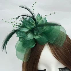 Feather / Net Fascinators Kentucky Derby Hat / Flowers with 1 Piece Wedding / Party / Evening / Horse Race Headpiece