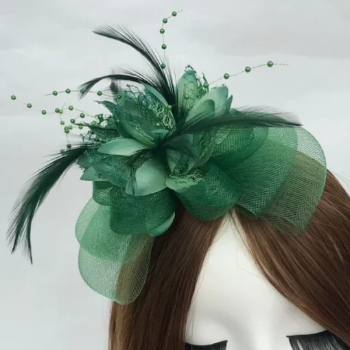 Feather / Net Fascinators Kentucky Derby Hat / Flowers with 1 Piece Wedding / Party / Evening / Horse Race Headpiece