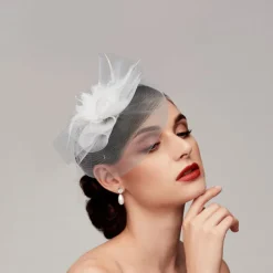 Feathers / Net Fascinators Kentucky Derby Hat/ Headpiece with Feather / Cap / Flower 1 PC Wedding / Horse Race / Ladies Day Headpiece