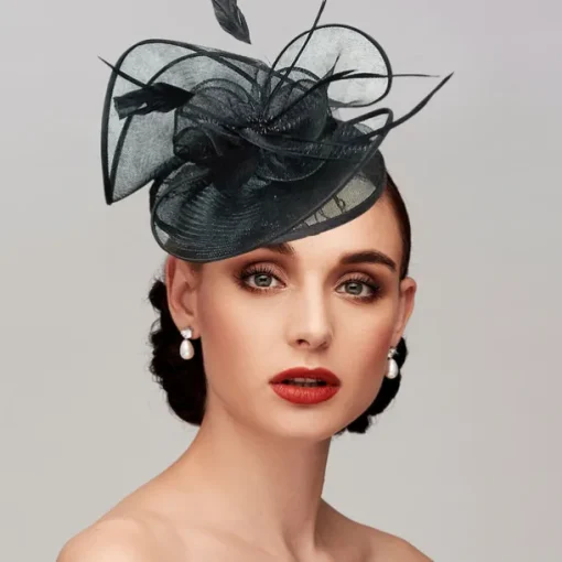 Feathers / Net Fascinators Kentucky Derby Hat/ Headpiece with Feather / Cap / Flower 1 PC Wedding / Horse Race / Ladies Day Headpiece