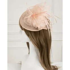 Feathers Net Fascinators Kentucky Hats Headpiece with Feather Cap Flower 1 PC Wedding Horse Race Ladies Day Melbourne Cup Headpiece dress to impress Race Day Dress