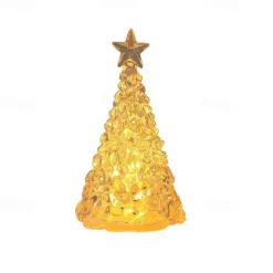 Festive Decorative Light Glowing Electronic Candle Christmas Tree Tabletop Ornament Festive Atmosphere Window Decoration Night Light