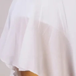 Figure Skating Dress Women's Girls' Ice Skating Dress White Patchwork Open Back Mesh High Elasticity Training Competition Skating Wear Classic Long Sleeve Ice Skating Figure Skating