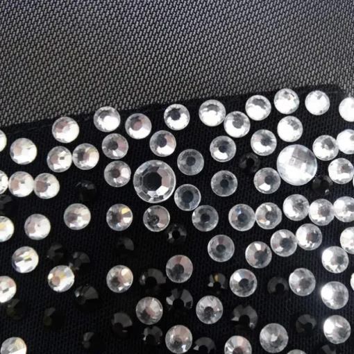 Figure Skating Dress Women's Girls' Ice Skating Dress Black Stretchy Training Competition Skating Wear Thermal Warm Crystal / Rhinestone Long Sleeve Ice Skating Figure Skating