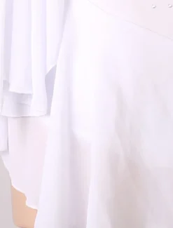 Figure Skating Dress Women's Girls' Ice Skating Dress Outfits White Royal Blue Sky Blue Patchwork Mesh Spandex High Elasticity Training Practice Professional Skating Wear Handmade Crystal / Rhinestone