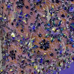 Figure Skating Dress Women's Girls' Ice Skating Dress Lake Blue Patchwork Open Back Mesh High Elasticity Training Competition Skating Wear Classic Crystal / Rhinestone Long Sleeve Ice Skating Figure