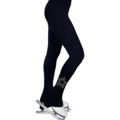 Figure Skating Pants Women's Girls' Ice Skating Bottoms Black Stretchy Training Competition Skating Wear Thermal Warm Crystal / Rhinestone Ice Skating Figure Skating