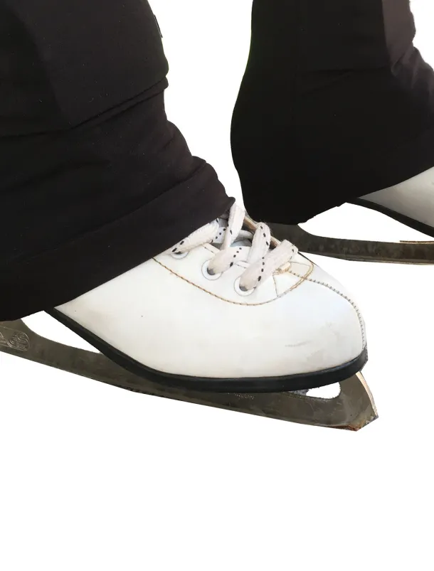 Figure Skating Pants Women's Girls' Ice Skating Tights Bottoms Black Pink Royal Blue Fleece Spandex High Elasticity Training Professional Competition Skating Wear Thermal Warm Handmade Classic Long