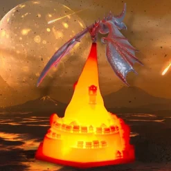 Fire Dragon Lamp Light 3D Printed Night Light LED Moon Light Gift for Boys and Girls Bedroom Kids Room with USB Rechargeable