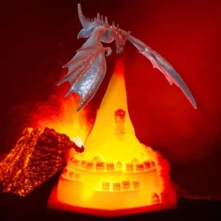 Fire Dragon Lamp Light 3D Printed Night Light LED Moon Light Gift for Boys and Girls Bedroom Kids Room with USB Rechargeable