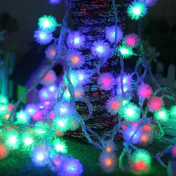 Firefly Dandelion Fairy String Lights 10M-50M Solar and Plug-in Dual Purpose Outdoor Waterproof Blossoms String Lights Flowers Creative String Lights Holiday Lights Outdoor Party Holiday Solar EU Sola US 1set