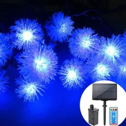 Firefly Dandelion Fairy String Lights 10M-50M Solar and Plug-in Dual Purpose Outdoor Waterproof Blossoms String Lights Flowers Creative String Lights Holiday Lights Outdoor Party Holiday Solar EU Sola US 1set