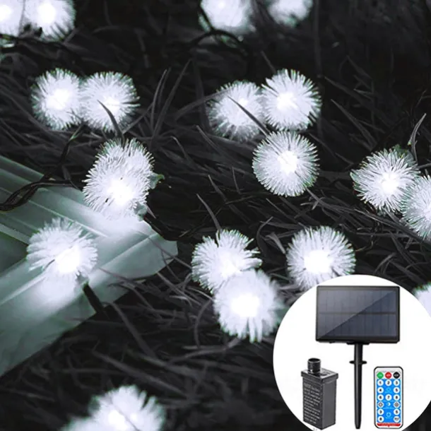 Firefly Dandelion Fairy String Lights 10M-50M Solar and Plug-in Dual Purpose Outdoor Waterproof Blossoms String Lights Flowers Creative String Lights Holiday Lights Outdoor Party Holiday Solar EU Sola US 1set