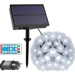 Firefly Dandelion Fairy String Lights 10M-50M Solar and Plug-in Dual Purpose Outdoor Waterproof Blossoms String Lights Flowers Creative String Lights Holiday Lights Outdoor Party Holiday Solar EU Sola US 1set