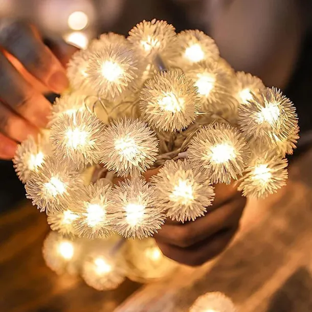 Firefly Dandelion Fairy String Lights 10M-50M Solar and Plug-in Dual Purpose Outdoor Waterproof Blossoms String Lights Flowers Creative String Lights Holiday Lights Outdoor Party Holiday Solar EU Sola US 1set