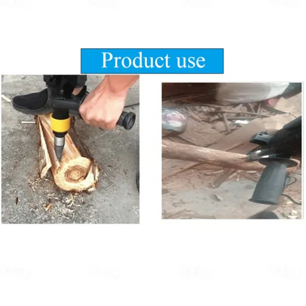 Firewood Log Splitter Drill Bit Wood Splitter Drill Bits Hex Shank Removable Heavy Duty Drill Screw Cone Driver 38mm/42mm/45mm (1.5"/1.65"/1.77")