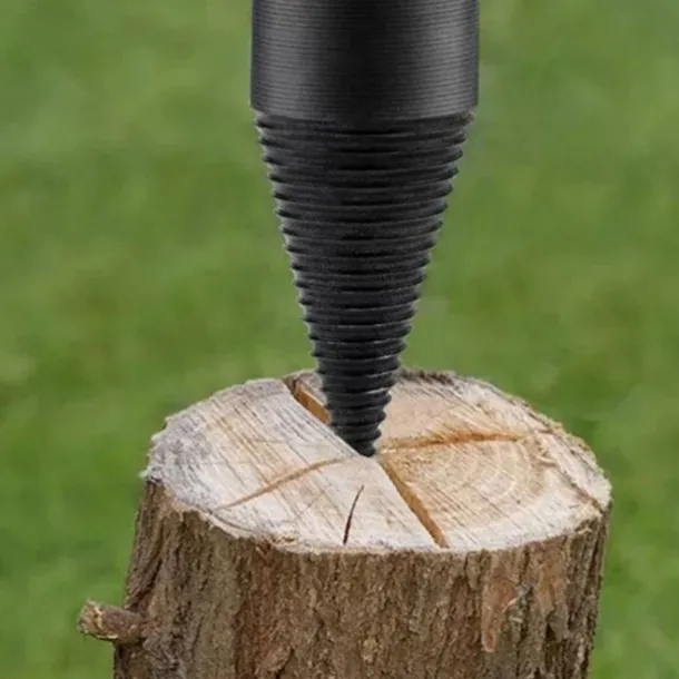 Firewood Log Splitter Drill Bit Wood Splitter Drill Bits Hex Shank Removable Heavy Duty Drill Screw Cone Driver 38mm/42mm/45mm (1.5"/1.65"/1.77")