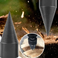 Firewood Log Splitter Drill Bit Wood Splitter Drill Bits Hex Shank Removable Heavy Duty Drill Screw Cone Driver 38mm/42mm/45mm (1.5