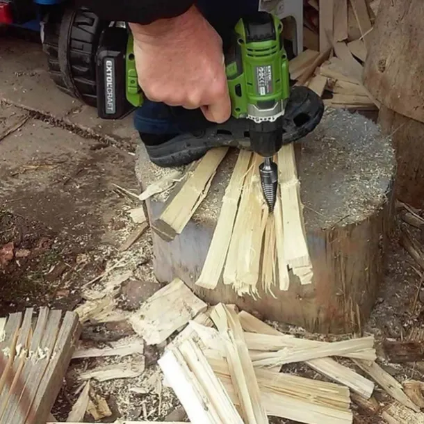 Firewood Log Splitter Drill Bit Wood Splitter Drill Bits Hex Shank Removable Heavy Duty Drill Screw Cone Driver 38mm/42mm/45mm (1.5"/1.65"/1.77")