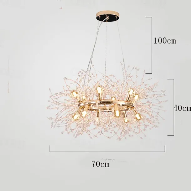 Fireworks Crystal Chandelier Modern, Sputnik Dandelion Chandelier, 12/20 Lights Chrome Pendant Lighting for Restaurant Stairs Kitchen Dining Room Bedroom Living Room