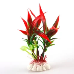 Fish Tank Aquarium Decoration Artificial Plants Hornwort Anacharis Fish Bowl Ornament Plants Waterplant Red Non-toxic & Tasteless Professional Decoration Plastics Soft Plastic Plastic 1 Piece 11 cm
