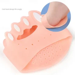 Five Hole Toe Separator Five Toe Arch Cushion Soft Shock Absorbing Pressure Relieving Massage Insole Half Size Pad For Thefoot Adjustable Toe Separator