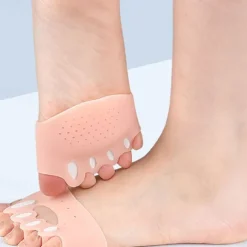 Five Hole Toe Separator Five Toe Arch Cushion Soft Shock Absorbing Pressure Relieving Massage Insole Half Size Pad For Thefoot Adjustable Toe Separator
