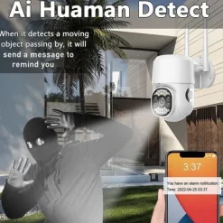 Five Lens HD 1080P/720P Wireless Speed Dome PTZ WiFi IP Camera Two-way Intercom Full Color Night Vision Motion Detection 5G Dual-band IP66 Waterproof Indoor and Outdoor Surveillance Camera