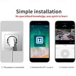 Five Lens HD 1080P/720P Wireless Speed Dome PTZ WiFi IP Camera Two-way Intercom Full Color Night Vision Motion Detection 5G Dual-band IP66 Waterproof Indoor and Outdoor Surveillance Camera