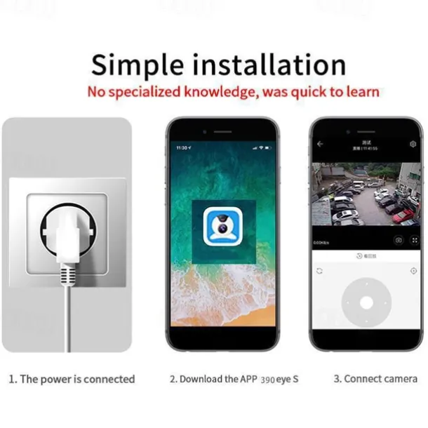 Five Lens HD 1080P/720P Wireless Speed Dome PTZ WiFi IP Camera Two-way Intercom Full Color Night Vision Motion Detection 5G Dual-band IP66 Waterproof Indoor and Outdoor Surveillance Camera