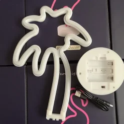 Flamingo Coconut Tree Cactus Decoration Light Night Light New Year's Xmas Decoration AA Batteries Powered USB 1pc
