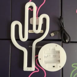 Flamingo Coconut Tree Cactus Decoration Light Night Light New Year's Xmas Decoration AA Batteries Powered USB 1pc