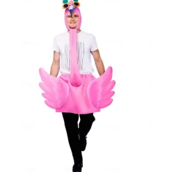 Flamingo Halloween Cosplay Costume Outfits Funny Costumes Cosplay Adults' Men's Women's Halloween Carnival Mardi Gras Performance Party Easy Halloween Costumes Dress Up