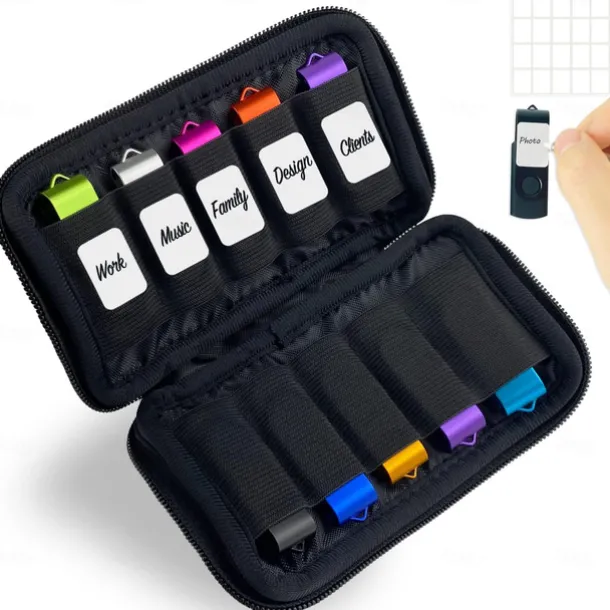 Flash Drive Case USB Storage Case JBOS USB Holder Storage Bag for USB Flash Drive Electronic Accessories Organizer for USB Flash Drive, USB Case, Thumb Drive Caes, Jump Drive Case, USB Organizer