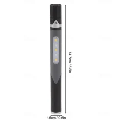 Flashlight Pen Light Professional Dual Light Source Rechargeable Lamp with Side Lights for Indoor and Outdoor Use