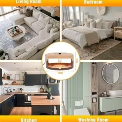 Flea Traps for Home – Indoor Pest Control Bed Bug Trap with 8 Sticky Discs, Non-Toxic and Safe for Pets and Kids