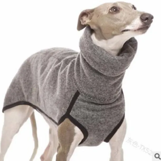 Fleece Dog Apparel Winter Warm Dog Coat Doggie Turtleneck Cozy Jacket Soft Shirt Vest Pet Outfits for Small Medium Large Dogs Greyhound