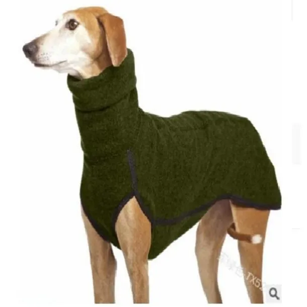 Fleece Dog Apparel Winter Warm Dog Coat Doggie Turtleneck Cozy Jacket Soft Shirt Vest Pet Outfits for Small Medium Large Dogs Greyhound