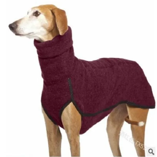 Fleece Dog Apparel Winter Warm Dog Coat Doggie Turtleneck Cozy Jacket Soft Shirt Vest Pet Outfits for Small Medium Large Dogs Greyhound