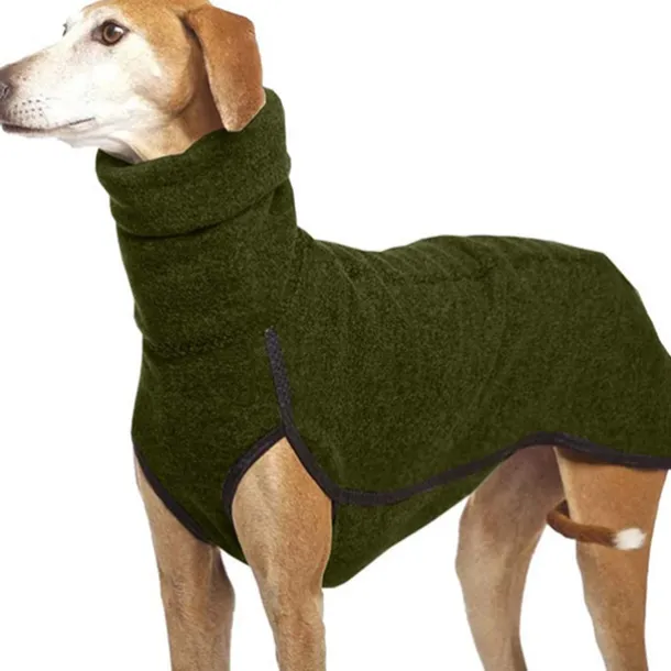 Fleece Dog Apparel Winter Warm Dog Coat Doggie Turtleneck Cozy Jacket Soft Shirt Vest Pet Outfits for Small Medium Large Dogs Greyhound