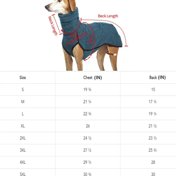 Fleece Dog Apparel Winter Warm Dog Coat Doggie Turtleneck Cozy Jacket Soft Shirt Vest Pet Outfits for Small Medium Large Dogs Greyhound