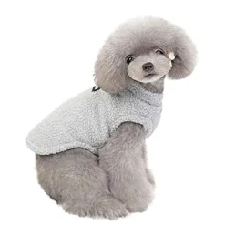 Fleece Dog Coat Pet Jacket Reflective For Cold Weather For Extra Large To Small Pets(grey)for Corgi Husky Yingdou Golden Retriever