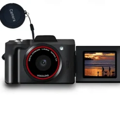 Flip Screen Selfie Digital Camera Digital Zoom Video Camera Point and Shoot Camera Compact Digital Camera for Vlogging