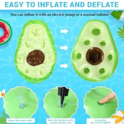 Floating Drink Holder for Pool, Floating Cabana Bar, Hot Tub Drink Holder for Adults, Inflatable Pool Accessories