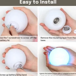 Floating Pool Lights 6pcs 2pcs 16 Color Changing RGB LED Ball Lights IP67 Waterproof 7.8cm Hot Tub Night Lights Pool Toys