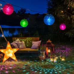 Floating Pool Lights Solar Pool Lights with RGB Color Changing Waterproof Pool Lights that Float for Swimming Pool at Night Hangable LED Disco Glow Ball Lights for Pond Garden Backyard