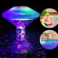 Floating Underwater Light RGB Submersible LED Disco Light Glow Show Swimming Pool Hot Tub Spa Atmosphere Decor Lamp Bath Light